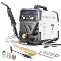 Produktbild: STAHLWERK Schweißgerät MIG/MAG 200 ST – IGBT Inverter mit 200 A, Schutzgasgerät mit synergischem Drahtvorschub, FLUX/Fülldraht geeignet, Lift-TIG und MMA/E-Hand (ARC) funktionsfähig