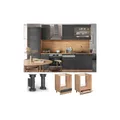 Produktbild: Vicco Herdumbauschrank Küchenschrank Küchenmöbel Fame-Line Eiche Anthrazit-Gold Landhaus 60 cm Küche Einbauküche Blende Herdschrank Küchenzeile