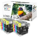 Produktbild: Starlet24 XL Druckerpatronen kompatibel mit Brother LC985 LC975 LC39 – 4x Schwarz, 6x Farbe – für DCP-J125, J315W, MFC-J220