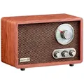 Produktbild: Cyberlux CL-3080 Küchen-Radio (FM-Tuner, 10 W, Retro-Radio, Bluetooth, USB-Eingang, Hochwertiges Holz im Retro Design) braun