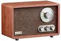Produktbild: Nostalgie Kompaktanlage | Radio Holz mit Bluetooth | USB | SD Karten Slot | FM/AM | Musikanlage Retro Style | Stereoanlage | Küchenradio | Nostalgie Vintage Radio