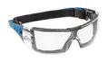 Produktbild: Högert Technik - LOTZEN Schutzbrille klar/blau uni/Augenschutz, UV Schutz - kratzfeste Schutzbrille für Industrie und Gewerbe/Gummiband/leichte und robuste Konstruktion/Normen: EN 166: 2001