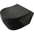 Produktbild: Wc Schwarz Matt Spülrandlos Wand wc mit Taharet / Bidet Funktion Softclose Deckel Toilette Hängend - Belvit