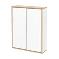 Produktbild: BadeDu Minho Spiegelschrank, 60cm, Weiß/AST-Eiche, Push-to-Open System
