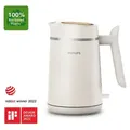 Produktbild: Philips Wasserkocher Eco Conscious Edition, 1.7 L, aus recyceltem Material, Kontrollanzeige, Anti-Kalk, Weiß (HD9365/10) - Weiß