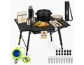Produktbild: Onbest Klapptisch Norderney mit Wäscheleine 20x Wäscheklammern Netztasche, Tragetasche, höhenverstellbar, Wetterfest, Aufrollbar