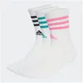 Produktbild: adidas Performance Funktionssocken 3STREIFEN CUSHIONED CREW SOCKEN, 3 PAAR (3-Paar) weiß XL (46/48)