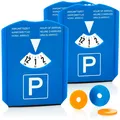 Produktbild: 3x Parkscheibe mit Eiskratzer, Gummilippe und Einkaufswagenchip - Parkuhr