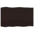 Produktbild: vidaXL Tischplatte, Holzplatte für Tisch Esstisch Couchtisch, Massivholzplatte Handgefertigt mit Baumkante, Ersatztischplatte, Dunkelgrau 80x50x2cm Massivholz Eiche Behandelt