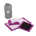 Produktbild: Bodhi VITAL Akupressurmatte Deluxe-Set Soft | Massagematte im Set mit Nadelkissen, Fußmatte & Tasche | Selbstmassage für zu Hause | Fakirmatte gegen Nacken & Rückenschmerzen | aubergine