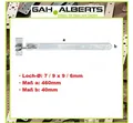 Produktbild: GAH Stahl Ladenband 460 x 40 mm verstellbar einstellbar um 30 mm , verzinkt dick