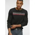 Produktbild: Langarmshirt BRUNO BANANI, Herren, Gr. L (52/54), schwarz, Single Jersey, Obermaterial: 100% Baumwolle, bedruckt, schmal, Rundhals, Shirts Langarmshirt, schmal geschnitten, mit lässigem und peppigem Aufdruck, Topseller