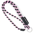 Produktbild: webbomb® Tubular Lanyard zweifarbiges Schlüsselband - rund weich und lang mit Sicherheitsverschluss und Schlüsselring als Schlüsselanhänger Key Chain für Ausweis Handy Schlüssel (pink/schwarz)