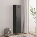 Produktbild: Kleiderschrank ’Seinäjoki’ 180x38x38 cm Stahl Schwarz - Schwarz