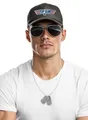 Produktbild: Maskworld Top Gun Accessoire-Set mit Mütze, Fliegerbrille & Dog Tag - Kostüm-Zubehör Kampfpilot für Karneval, Halloween & Motto-Party