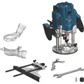 Produktbild: Bosch GOF 20-12 Oberfräse 2000 Watt 8 / 12 mm ( 0601627220 ) + Zubehör
