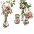 Produktbild: Loberon Deko-Vase 4er Set Maelie, mundgeblasen, Vier reizende Designs, nostalgischer Bauernsilber-Stil, Vintage-Flair, Dekoration, Wohn-Accessoires, Glas, antiksilber
