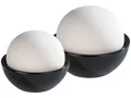 Produktbild: WENKO Luftbefeuchter Rondo 2er Set Porzellan schwarz/weiß 0,2 l + 0,05 l