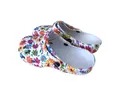 Produktbild: VewoTex Damen Clogs Blumen » günstige Damenschuhe » Badeschlappen mit Blumenmuster » Sommer Garten Schuhe & Garten Schuhe » Badelatschen mit Riemen und Cut-Outs