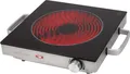 Produktbild: Infrarot Einzelkochplatte 2000W Glaskeramik freistehend stufenlos Edelstahl