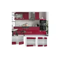 Produktbild: VICCO Hängeglasschrank 80 cm Bordeaux Hochglanz Küchenschrank Hängeschrank Küchenzeile Fame-Line