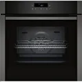 Produktbild: Neff B6ACJ7AG3 N50, Einbaubackofen, 59,4 cm breit, 71 L, Pyrolyse, 7 Heizarten, TouchControl, Grillfunktion, Kindersicherung, Hide Tür, Air Fry, Graphite-Grey
