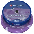 Produktbild: 25x Verbatim DVD+R DL Double Layer Rohlinge 8,5GB 8x Schreiben Spindel Cakebox