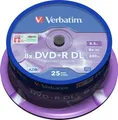 Produktbild: Verbatim DVD+R DL 8.5GB/240Min/8x 43757 (VE25) Blu-ray-Rohlinge DVD+R