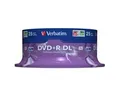 Produktbild: 43757 Verbatim DVD+R Double Layer 8x Matt Silver 25pk Spindle DL 120 mm Spin ~D~