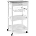 Produktbild: Servierwagen auf Rollen Rollwagen Küchenwagen Küchenregal mit Schublade &Ablagen