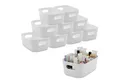 Produktbild: Spetebo Aufbewahrungsbox Kunststoff Organizer Box weiß mit Griffen 24 x 17 cm (Set, 1 St., 1), mit praktischen integrierten Tragegriffen
