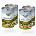Produktbild: Bellfor Starter-Paket 2 x Freiland-Menu mit Huhn 2 x Heide-Menu mit Lamm Getreidefrei Hundefutter Nass Ohne Soja und Zucker, Farb-, Konservierungs- und Aromastoffe