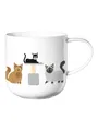 Produktbild: ASA SELECTION Henkelbecher COPPA Cats DH 9.20x9.50 cm weiß