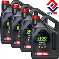 Produktbild: 4x4 Liter Motul 5100 10W30 4-Takt Motorradöl 10W-30 4T Öl JASO MA2 API SP 104063