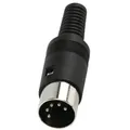 Produktbild: 5 p polig DiN Stecker Dioden Audio Kabel Adapter Midi löten Lötversion 180° pin