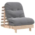 Produktbild: vidaXL Futon Schlafsofa mit Matratze 70x206x11 cm Massivholz Kiefer