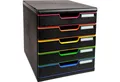 Produktbild: EXACOMPTA Organizer Schubladenbox Modulo 301914D A4+ 5 Schübe schwarz/harlekin/schwarz