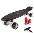 Produktbild: FunTomia Miniskateboard Kinder Cruiserboard Miniboard 57cm mit oder ohne LED Leuchtrollen