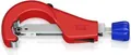 Produktbild: KNIPEX Rohrabschneider TubiX XL 90 31 03 BK | Rohrschneider Ø 6-76 mm | QuickLock | Ersatzrad | Entgrater | Rot