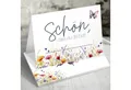 Produktbild: Funke & Brand Grußkarten 50x Tischkarten Floral Butterfly Wildblumen Design