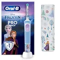Produktbild: Oral-B Pro Kids Frozen Elektrische Zahnbürste für Kinder — Electric Toothbrush ab 3 Jahren inkl. 1 Aufsteckbürste, Reise-Etui und 2 Putzmodi für Zahnpflege, Blau/Lila