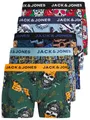 Produktbild: JACK & JONES Herren Unterhosen 5er Set/Pack Sale Männer Marken Boxershorts Weiss schwarz blau grau Shorts Trunks 95% Baumwolle S M L XL XXL (Farb Mix 9 L)