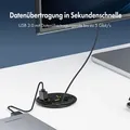 Produktbild: GRAUGEAR USB 3.0 Tisch Hub mit Audio- und Mikrofonanschluss - Schwarz