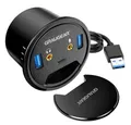 Produktbild: GRAUGEAR USB 3.0 Tisch HUB mit Audioanschluss USB-Adapter USB 3.0 Typ A zu USB Typ A, USB-C, 3,5-mm-Klinke