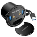 Produktbild: G-THUB-AU-60 GrauGear USB 3.0 Tisch Hub mit Audio- und Mikrofonanschluss ~D~