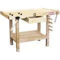 Produktbild: Holzmann Spielwerkbank WB106MINI, für Kinder, L/T/H: 106x61x72,5 cm, inkl. 2 Hobelbankzangen beige