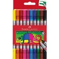 Produktbild: Faber-Castell Doppel Non-permanent Faserschreiber Farbig sortiert Filzspitze 1,3 - 5 mm 10 Stück