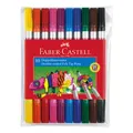 Produktbild: 10er Etui Doppelfasermaler Faber-Castell  151110 Dick-Dünn-Maler Zweispitzmaler