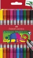 Produktbild: Faber Castell Filzstifte 10er Fasermaler Doppelfasermaler 151110 dick und dünn
