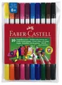 Produktbild: 10 x Faber-Castell Doppelfasermaler Fasermaler Filzstifte 3-5 mm Doppel Spitze